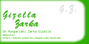 gizella zarka business card